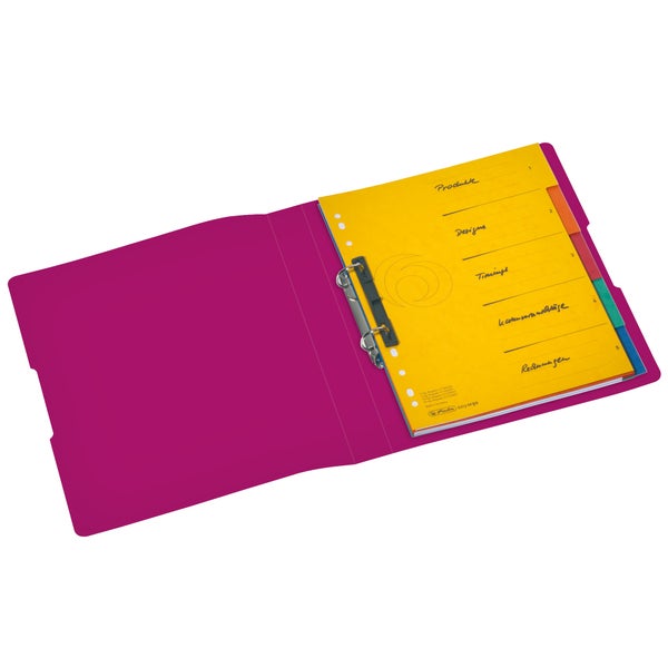 Herlitz Ringbuch PP A4 2 Ringe 25mm, opak beere