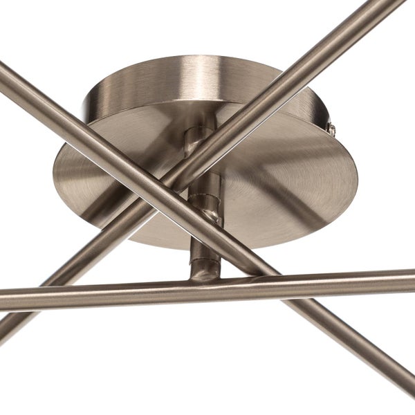 Lindby Deckenlampe Pellinora (Modern) aus Metall (6 flammig, E14) - Textil Deckenleuchte Lampe Wohnzimmerleuchte