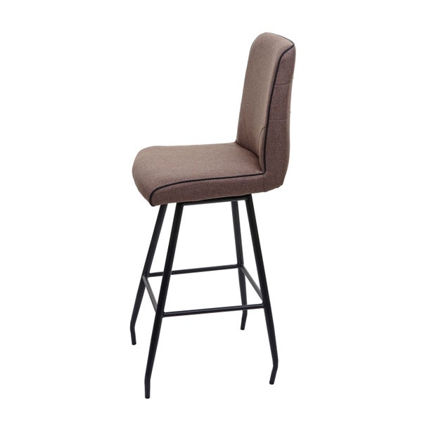 Barhocker mit Rückenlehne und Metallgestell