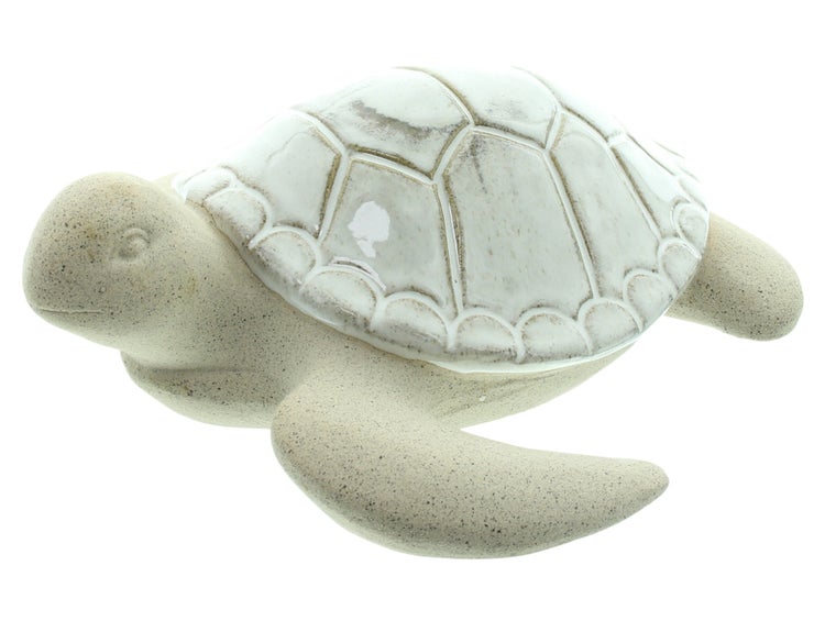 FRANK FLECHTWAREN|Dekofigur Schildkröte, 22 x 21,5 x 8 cm, PORZELLAN