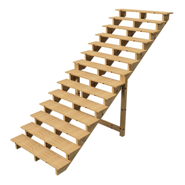 Holztreppe mit Stufen