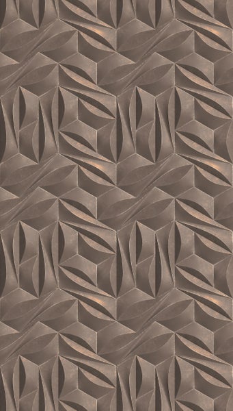 Dekorfliese mit dreidimensionalem, geometrischen Muster