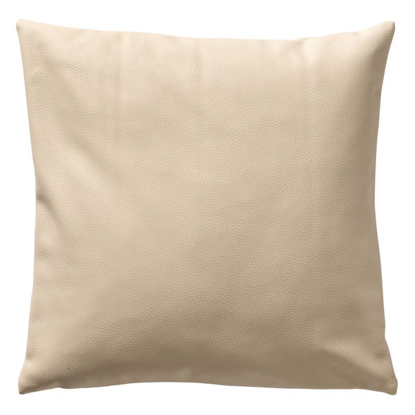 Quadratisches Zierkissen aus Kunstleder