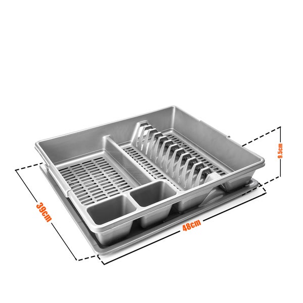 Geschirrständer mit Abtropfschale, 48 x 39 Zentimeter