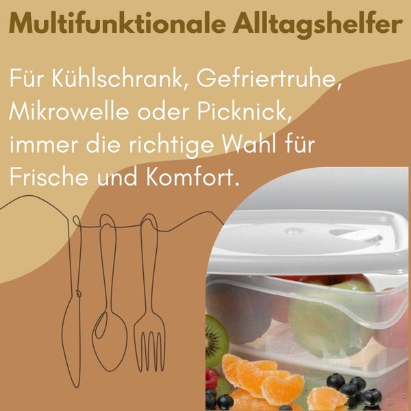 Frischhaltedosen mit Deckel Abtropfgitter Dampfventil Kunststoff Aufbewahrungsdosen Gefrierdosen Vorratsdosen Luftdicht 5,0 L