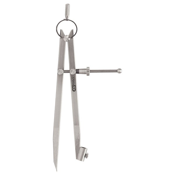 Stahl Stangenzirkel von KS Tools mit Feststellschraube für präzise Messarbeiten.