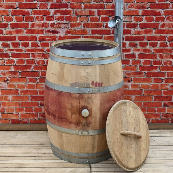Holz-Regentonne 225 l Weinfass  mit Zubehör im Set
