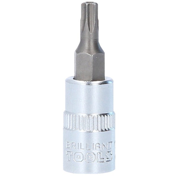 BRILLIANT TOOLS 1/4 Torx-Bit-Stecknuss mit Stirnlochbohrung TB20 - BT020983