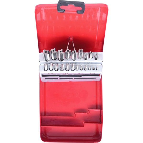 Bit-Set in geöffneter, roter Aufbewahrungsbox