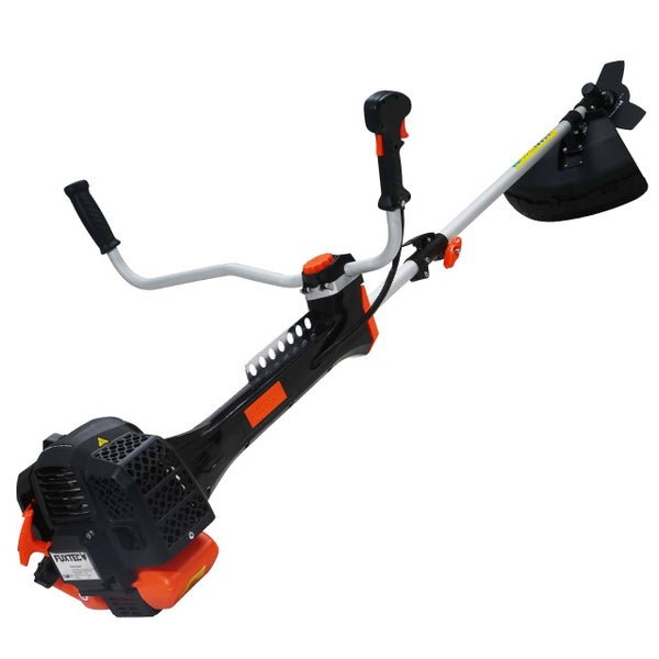 FUXTEC Profi Benzin Motorsense FX-PS152 - 52ccm  | 11kg  | mit Doppelfadenkopf | 3-Zahn Messer | mit Komfort-Tragegurt | 3PS | 2-Takt