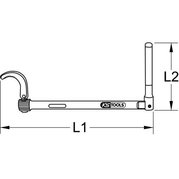 KS TOOLS Standhahn-Mutternschlüssel Ø 10-32 mm 275 mm - 125.1000