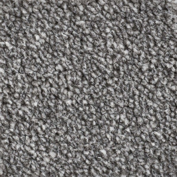 Velours Teppichboden Meterware grau Auslegware 10 mm dick Stuhlrolleneignung 400 cm Breite (Meterware)