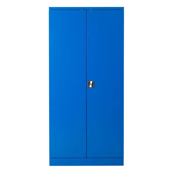 PROREGAL Stahlschrank Bee 8 Fachböden HxBxT 195 x 92 x 42 cm Pulverbeschichtetes Fachbodenmaterial Blau & Blau