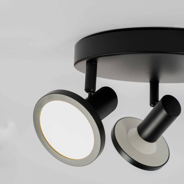 Lindby Strahler Ilda (Modern) in Schwarz aus Metall (3 flammig, GU10 ) - Deckenlampe Deckenleuchte Lampe Spot Wohnzimmerleuchte