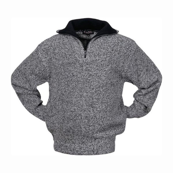 SCHEIBLER Pullover Größe M schwarz / weiß-meliert - 8374