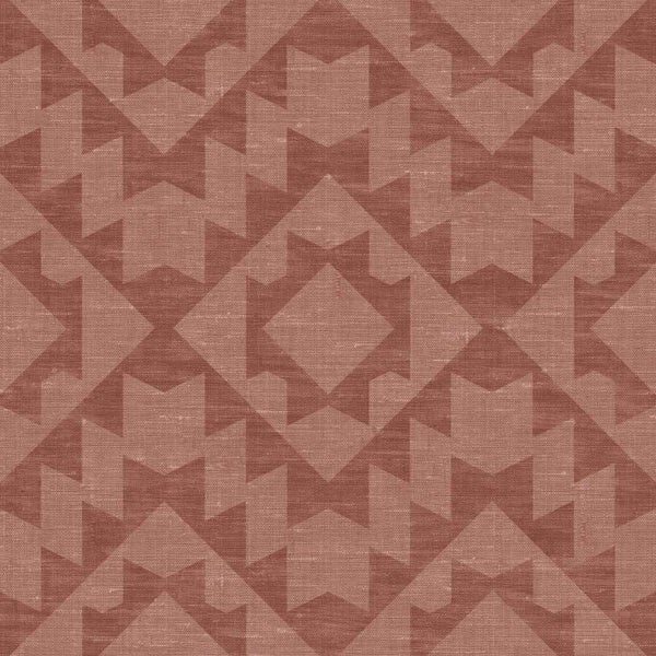 Tapete mit geometrischem Muster im Ethno-Stil mit Textilstruktur