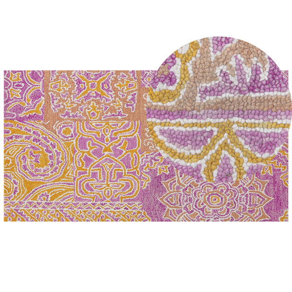 Teppich AVANOS Rosa 80 x 150 cm Wolle