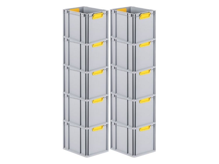 PROREGAL Eurobox Nextgen Color HxBxT 32 x 30 x 40 cm 30 Liter Griffe Gelb Geschlossen Glatter Boden Eurobehälter Transportbox