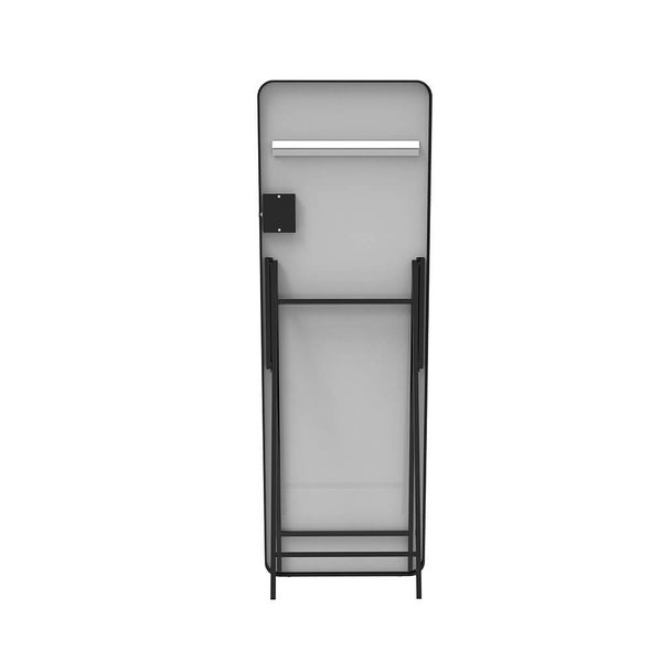 Stehspiegel mit Beleuchtung und Metallrahmen