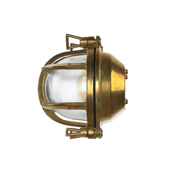 Marineleuchte aus Metall und Glas