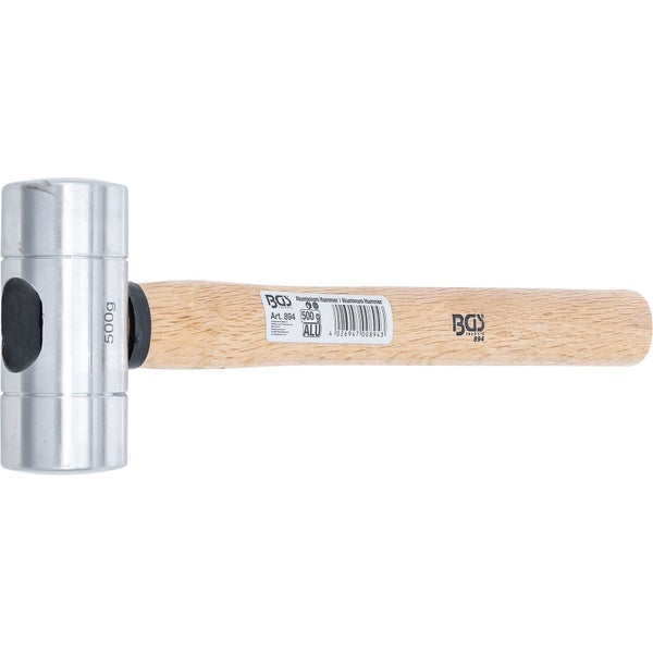 BGS Aluminiumhammer mit Holzgriff, 500 Gramm