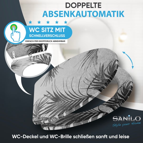 WC-Sitz mit Absenkautomatik & Top Fix Palmera