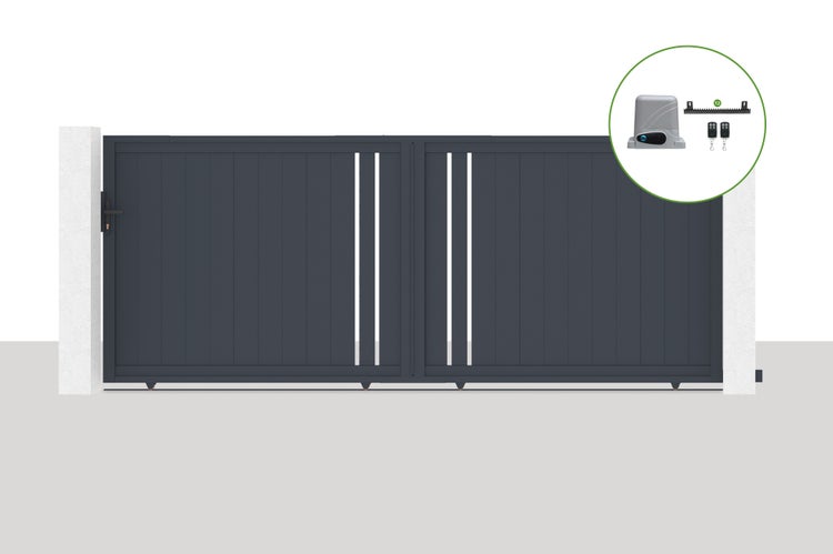 Elektrisches Schiebetor 4x1,6m GIONA + Motorisierung RANGER C300