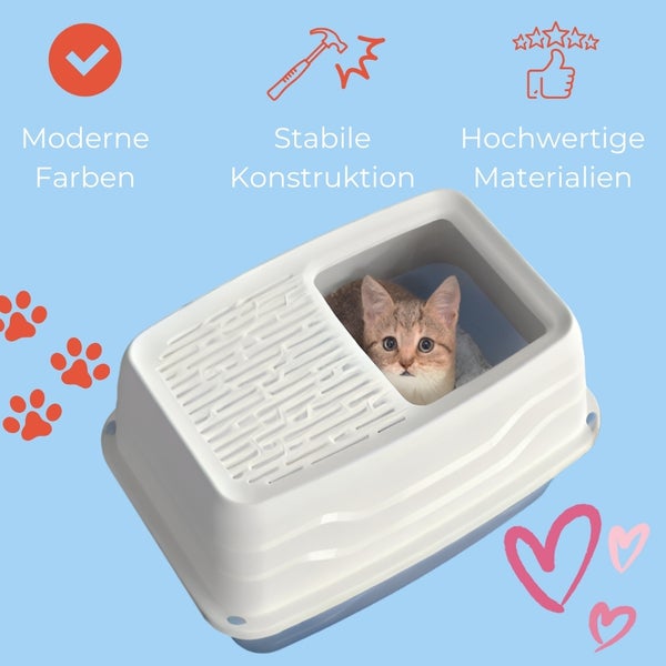 Katze in Katzentoilette