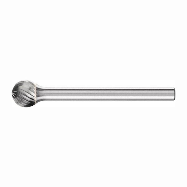 Kugelfräser aus Metall mit rundem Kopf und glattem Schaft für Rotationswerkzeuge.