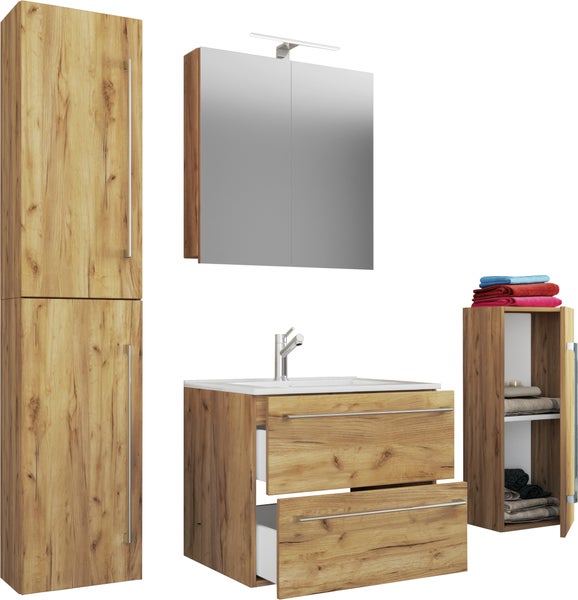 5-tlg. Waschplatz Waschtisch Badinos Schublade SC