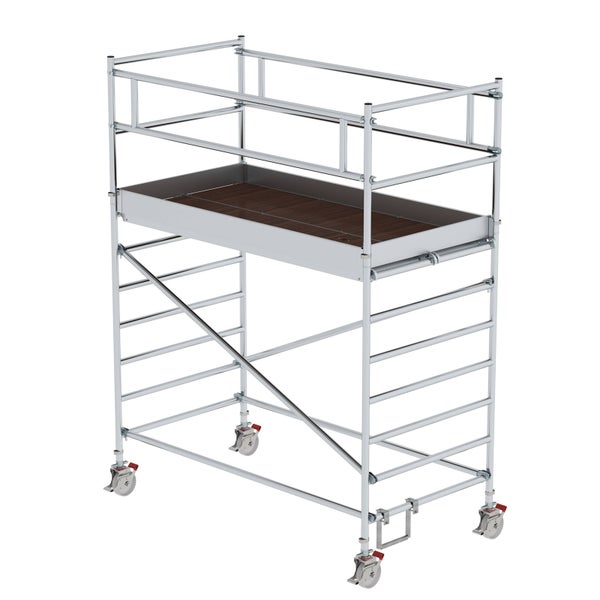 MUNK Rollgerüst mit Doppelplattform 1,35x2,45m Plattform, 4,35m AH