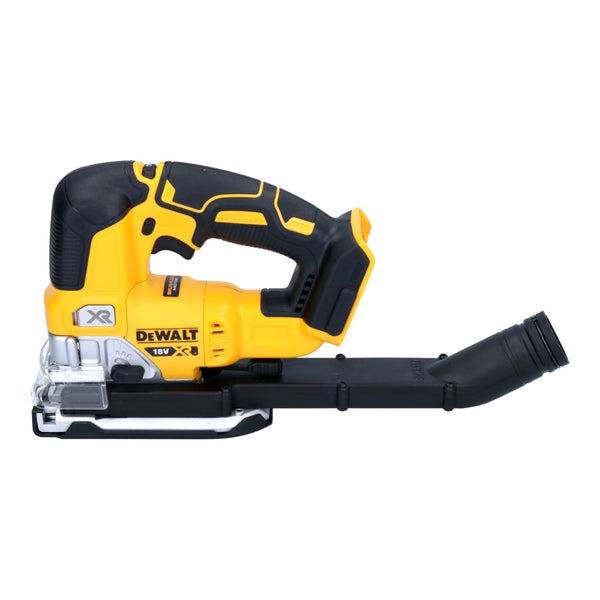 DeWalt 18 Volt XR Akku-Stichsäge mit Staubabsaugungsadapter.