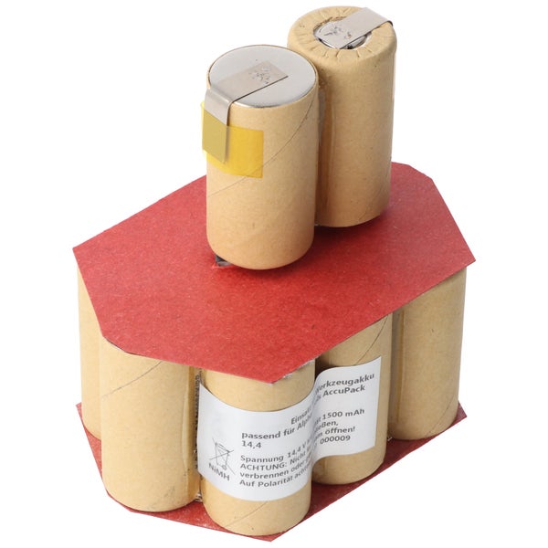 Einsatz für Werkzeugakku NiMH 14,4V 1,5Ah zum Selbsteinbau passend für Alpha-Tools AccuPack 14,4