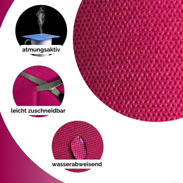 Sensalux Tischdecke, abwaschbar, Vorteilspack, 10 Stück, 1m x 2,5m, Beere