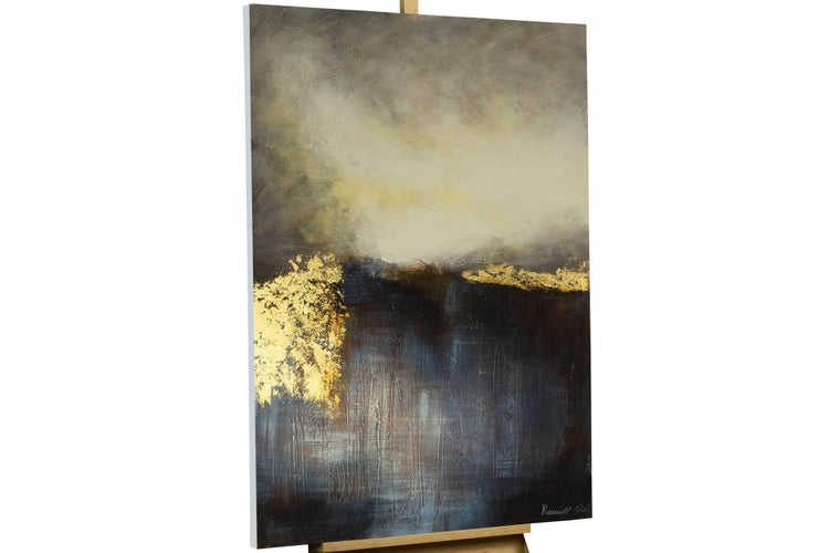 Handgemaltes Gemälde Acrylfarbe 80x120cm Blau