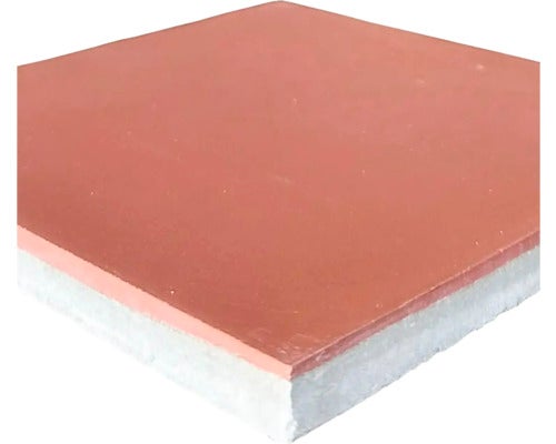Zement Wand- und Bodenfliese Uni 4.2 rusty red 20x20x1,6 cm