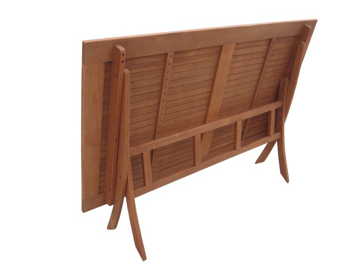 La Plata Gartenmöbelset 9tlg., 4 Klappsessel, 4 Wendeauflagen grün/grün kariert, Klapptisch 160 x 90 cm