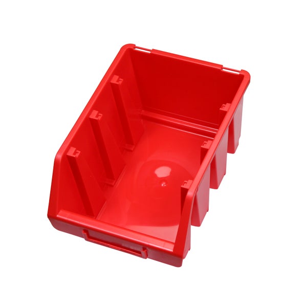 PROREGAL Sichtlagerbox 3 | HxBxT 12,6x17x24cm | Polypropylen | Rot