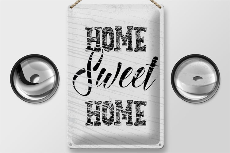 Blechschild Spruch Home Sweet Home 20x30cm