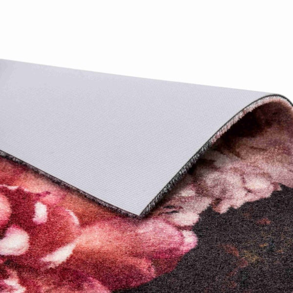 Teppich mit Blumenmuster und rutschfester Unterseite