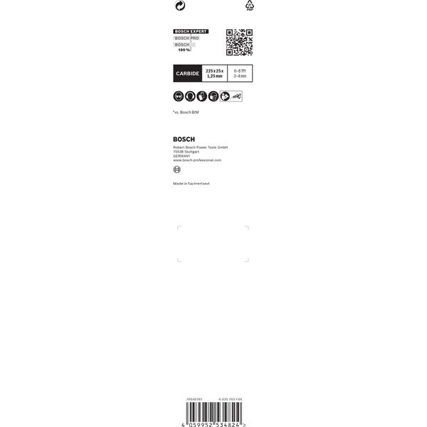 Bosch 3x Expert Multi Material S 1156 XHM Säbelsägeblatt - 2608900392