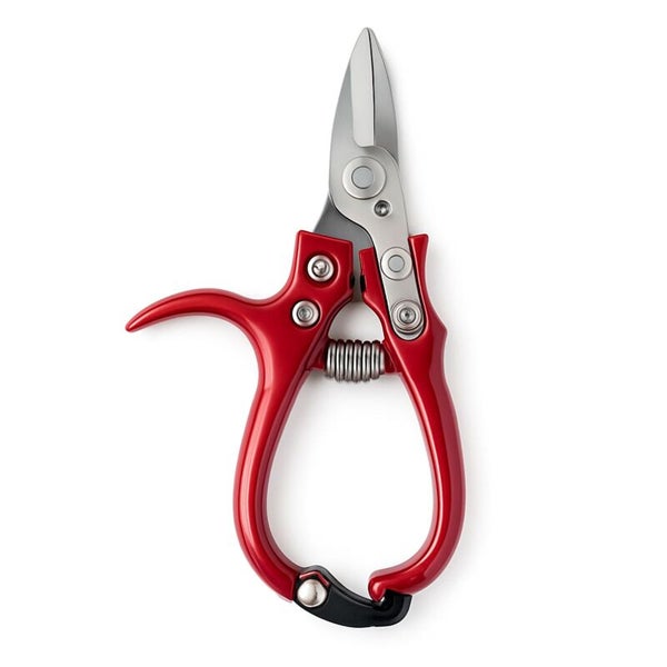 Gartenschere mit rotem Griff