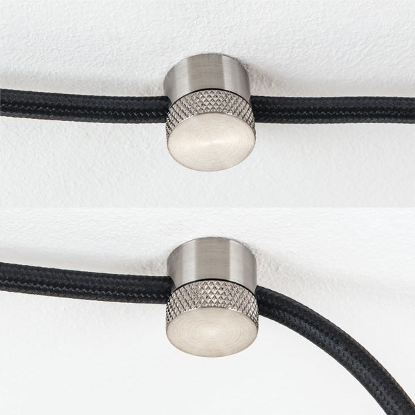 Wand und Deckenpin Kabelhalter Ø 19 mm Metall Nickel 3 Stück