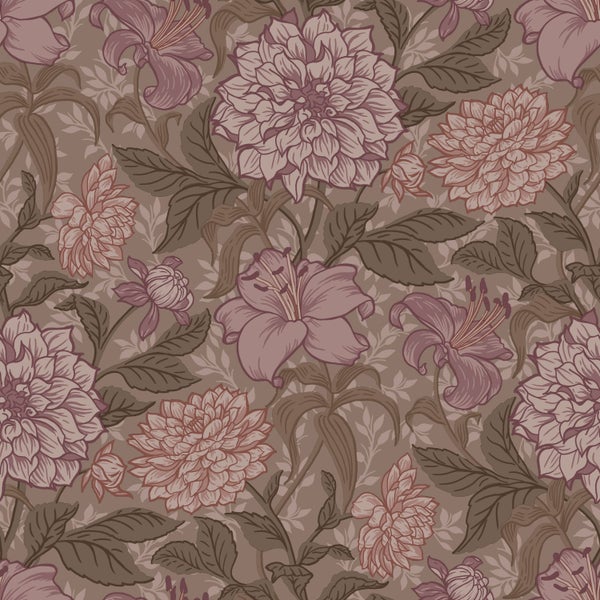 Muster mit Blumen und Blättern