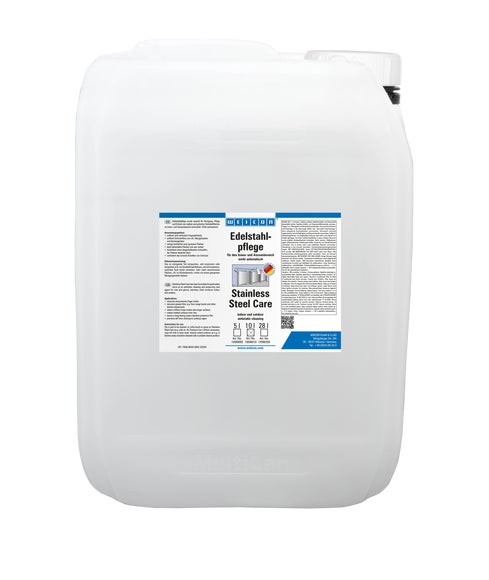 WEICON Edelstahlpflege|Reinigungs-, Schutz- und Pflegeöl für Edelstahl|10 L|farblos, transparent