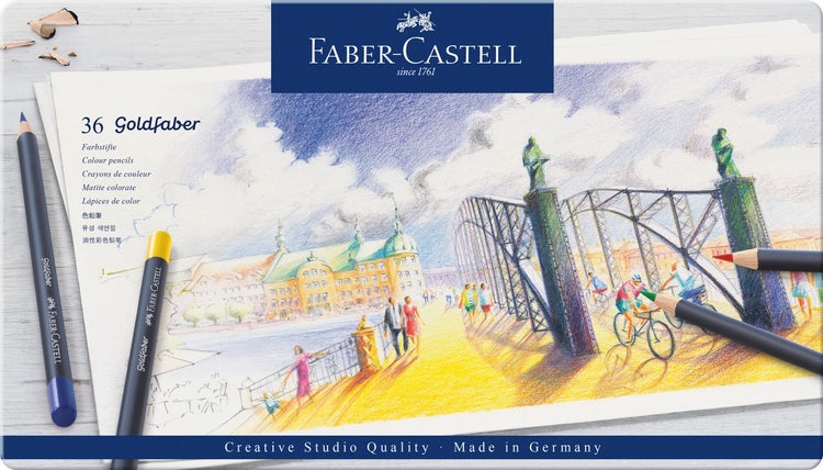 Faber-Castell Farbstifte Goldfaber, 36er Set Metalletui