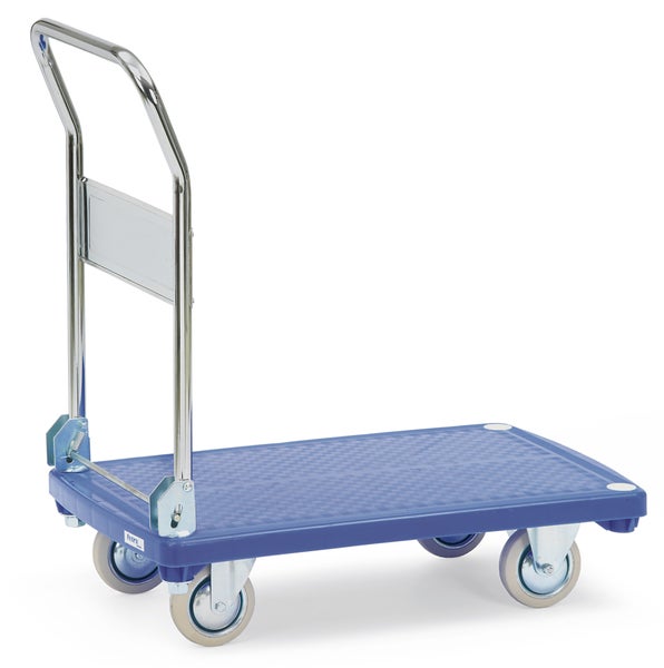 Blaue Transportkarre mit Stahlgriff