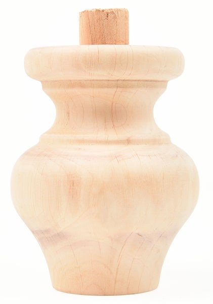 Unbehandelter Möbelfuß aus Holz