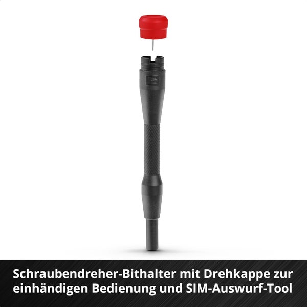 Original Einhell 28-tlg. Präzisions- und Elektronik-Reparatur-Set (Präzisionsbits, Schraubendreher-Bithalter, gebogene Pinzette, Spudger, Jimmy, Opening Tool, Opening Picks, Saugheber)