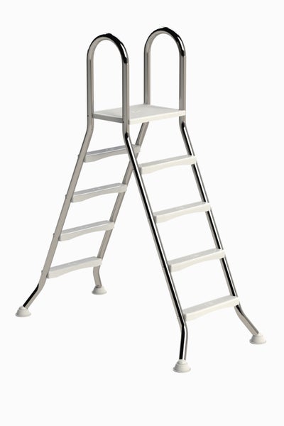 Schwimmbadleiter mit fünf Stufen und Haltegriffen